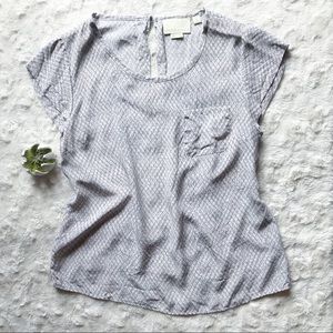 {Cynthia Rowley} Silk Pocket Blouse